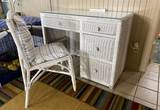 Wicker Desk & Chair