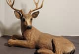 Vintage 12 Point Resting Buck & Fawn