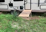 camper trailer on private property