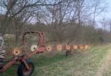 9 wheel inline hay rake