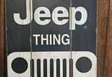 wooden Jeep sign
