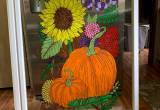 Rustic window art Fall Fest