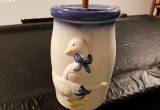 3 ceramic goose butter churns