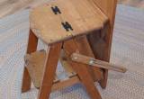 Antique step stool and Ironing board