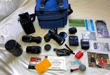 Vintage Canon T50 35mm SLR Camera Bundle