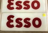 Pair of Esso Pump Glass Plates