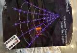 lit halloween spiderweb