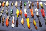 32 Vintage Fishing Lures With Tackle Box