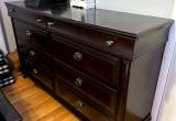 black cherry finish dresser