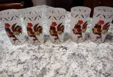 Antique Rooster Glasses