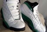 green suede Jordan shoes