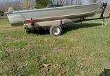 14ft v bottom boat and trailer