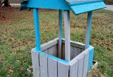 wooden well house planter for yard