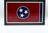 Tennessee Resin/ Wood Framed State Flag