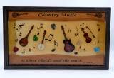 Wood Framed Country Music Resin Wall Art