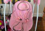 Pink Electric Baby Swing With Bluetooth