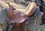 Roping Horse Saddle with blanket