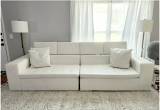 Modani Monaco White Leather Sectional