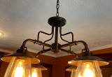 black dining chandelier light