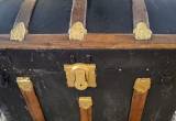 old victorian camel back storage trunk