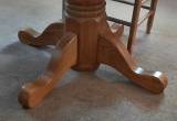 Solid Oak Pedestal Table