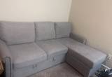 Light Gray Sleeper Sofa with Storage