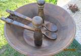 Large Wood Salad Bowl-Stand