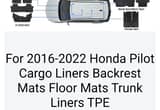 Honda Pilot Cargo Liners Floor Mats