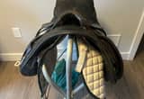 Black 16 inch dressage saddle