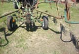M& W 10 Wheel Hay Rake with kicker wheel