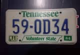 1984 Tennessee License Plate