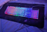 LED keyboard and mouse pad