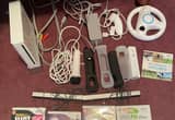 Wii console with wii fit board and acc.