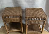 Pair of Wicker Tables