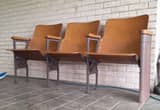 vintage wood / cast iron theater seats