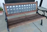 Wrought Iron and Wood Bench