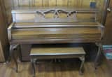 Console Piano with Bench