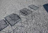 Three Small Square Wrought iron Tables