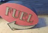 Large double sided fuel sign