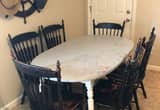 6 Chairs & Oval Table w/ removable leaf