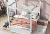 canopy full size bed with trundle