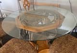 glass top table and 4 chair set