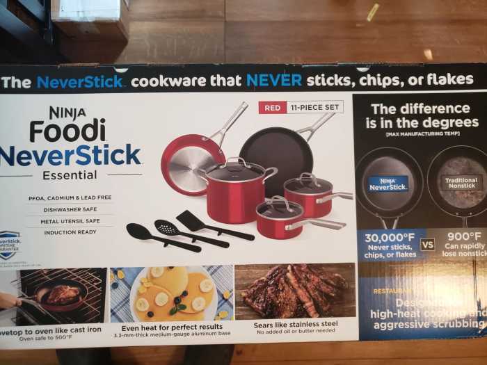 Ninja Foodi Neverstick Essential 11 Piece Cookware Set Red