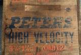Peters Advertising wooden box