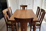 Antique Oak end extension dining table