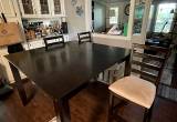 Hi-Top Dining Table w/ leaf & 8 Chairs