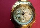 Seiko yellow gold cronograph mens watch