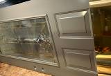 Steel exterior door w/ beveled glass