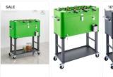 Foosball table with cooler