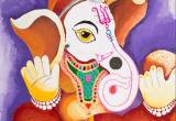 hand painted Ganesh